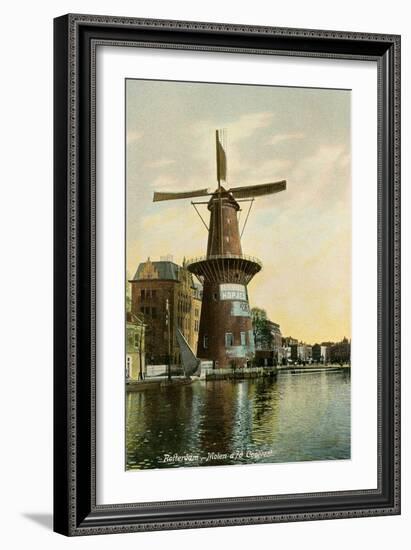 Windmill in Rotterdam, Netherlands-null-Framed Art Print