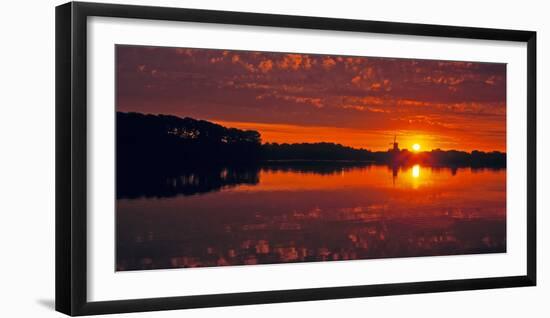 Windmill Island Gardens at sunrise, Holland, Michigan, USA-null-Framed Photographic Print