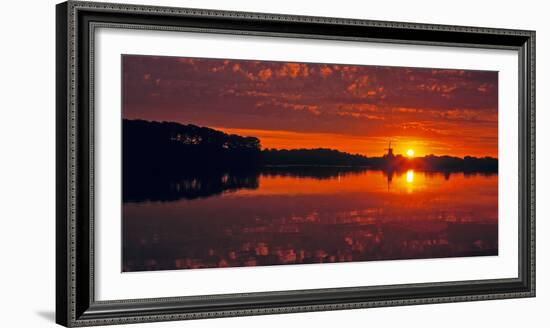 Windmill Island Gardens at sunrise, Holland, Michigan, USA-null-Framed Photographic Print