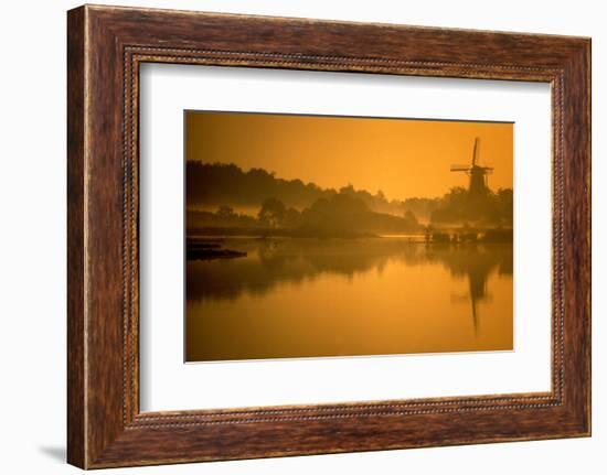 Windmill Island Gardens at sunrise, Holland, Michigan, USA-null-Framed Photographic Print