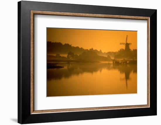 Windmill Island Gardens at sunrise, Holland, Michigan, USA-null-Framed Photographic Print