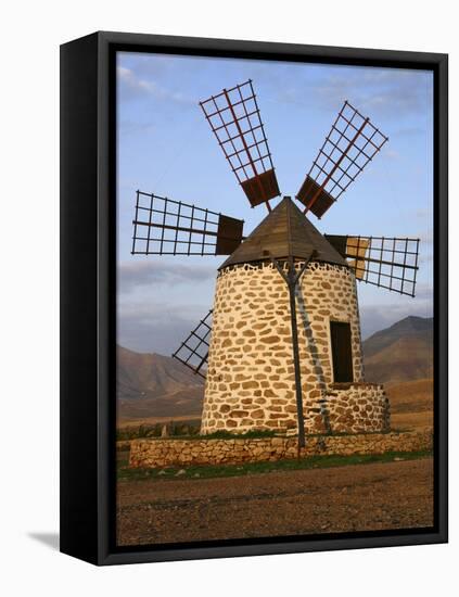 Windmill Near Tefia, Fuerteventura, Canary Islands-Peter Thompson-Framed Premier Image Canvas