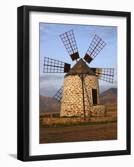 Windmill Near Tefia, Fuerteventura, Canary Islands-Peter Thompson-Framed Photographic Print