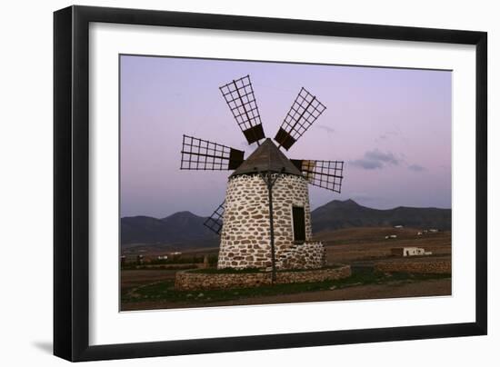 Windmill Near Tefia, Fuerteventura, Canary Islands-Peter Thompson-Framed Photographic Print