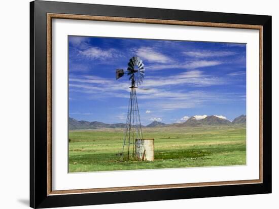 Windmill on Prairie Land, New Mexico-David Parker-Framed Photographic Print