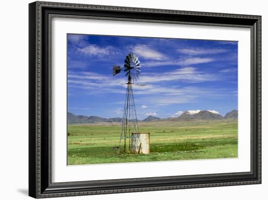 Windmill on Prairie Land, New Mexico-David Parker-Framed Photographic Print