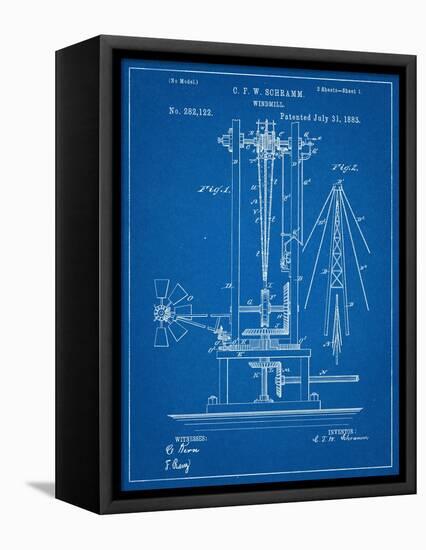 Windmill Patent-null-Framed Stretched Canvas