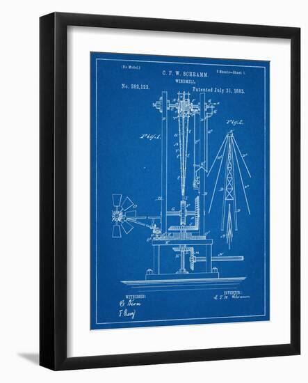 Windmill Patent-null-Framed Art Print