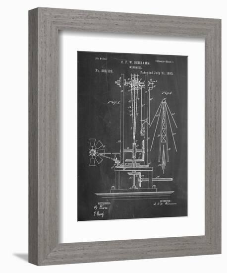 Windmill Patent-null-Framed Art Print