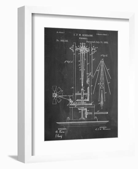 Windmill Patent-null-Framed Art Print