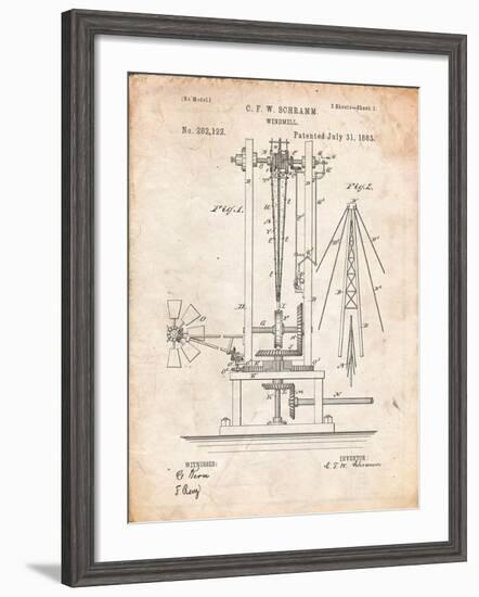 Windmill Patent-Cole Borders-Framed Art Print