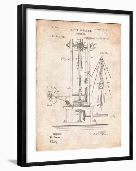 Windmill Patent-Cole Borders-Framed Art Print