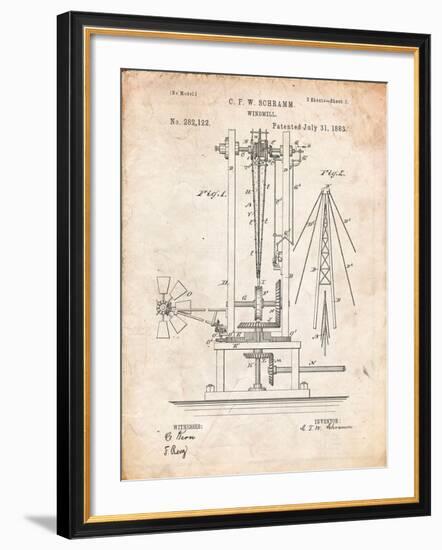 Windmill Patent-Cole Borders-Framed Art Print