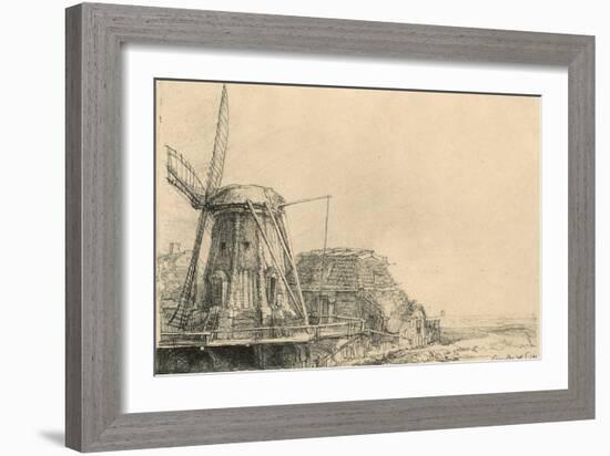 Windmill-Rembrandt van Rijn-Framed Giclee Print