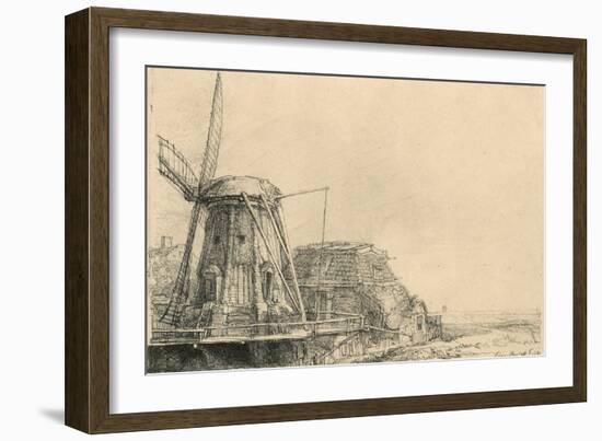 Windmill-Rembrandt van Rijn-Framed Giclee Print