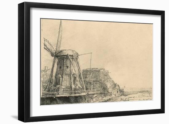 Windmill-Rembrandt van Rijn-Framed Giclee Print