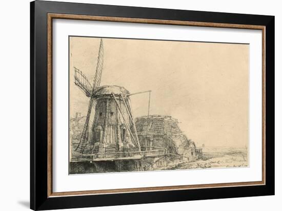 Windmill-Rembrandt van Rijn-Framed Giclee Print