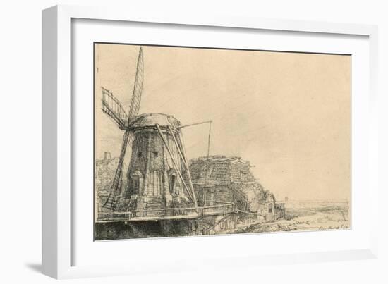 Windmill-Rembrandt van Rijn-Framed Giclee Print