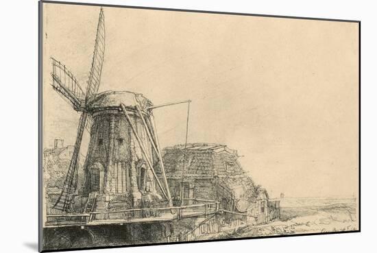 Windmill-Rembrandt van Rijn-Mounted Giclee Print