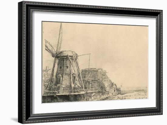 Windmill-Rembrandt van Rijn-Framed Giclee Print