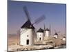 Windmills Above the Village, Consuegra, Ruta De Don Quixote, Castilla La Mancha, Spain-Michael Busselle-Mounted Photographic Print