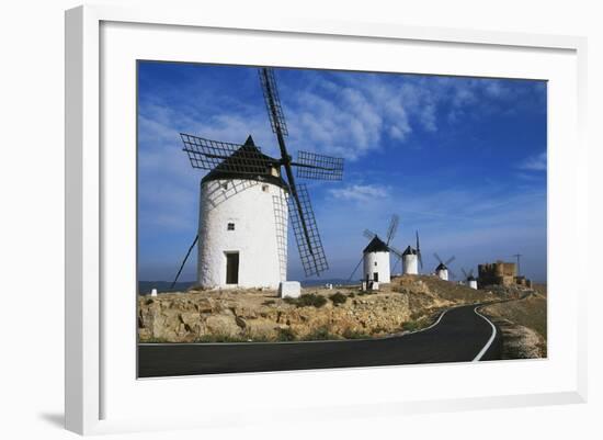 Windmills Along Road of Don Quixote-null-Framed Giclee Print