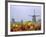 Windmills and Tulips Along the Canal in Kinderdijk, Netherlands-Keren Su-Framed Photographic Print
