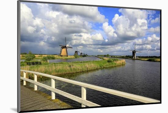 Windmills in Kinderdijk, UNESCO World Heritage Site, South Holland, Netherlands, Europe-Hans-Peter Merten-Mounted Photographic Print