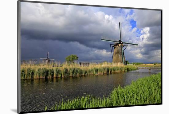 Windmills in Kinderdijk, UNESCO World Heritate Site, South Holland, Netherlands, Europe-Hans-Peter Merten-Mounted Photographic Print