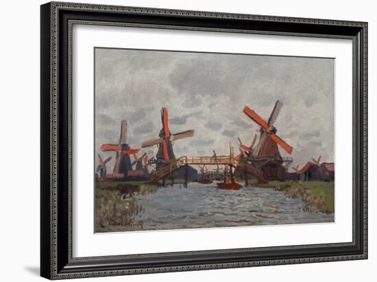 Windmills in the Westzijderveld near Zaandam. 1871-Claude Monet-Framed Giclee Print