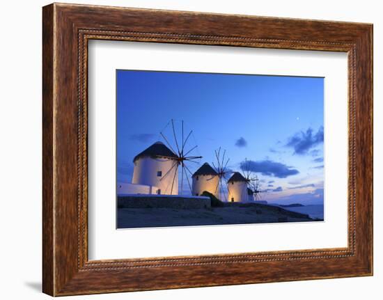 Windmills Kato Mili, Mykonos-Town, Mykonos, Cyclades, Greece-Katja Kreder-Framed Photographic Print