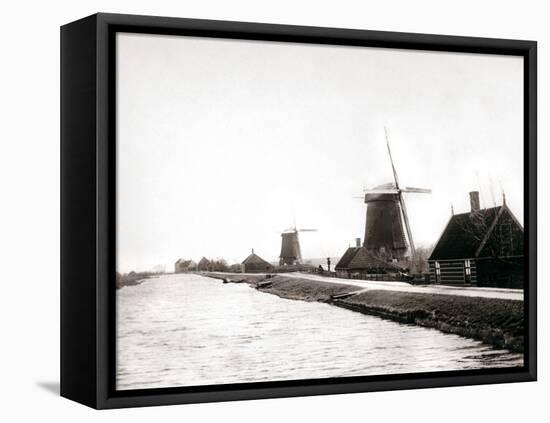 Windmills, Laandam, Netherlands, 1898-James Batkin-Framed Premier Image Canvas