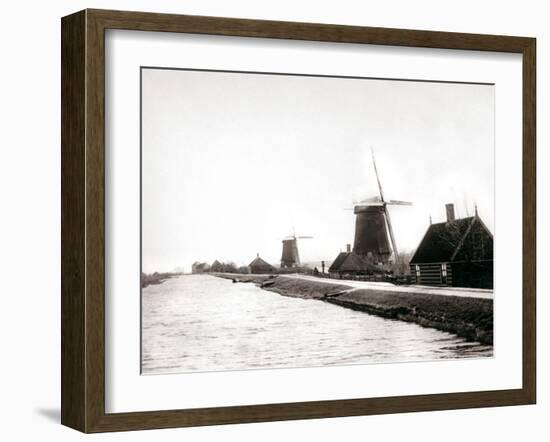 Windmills, Laandam, Netherlands, 1898-James Batkin-Framed Photographic Print