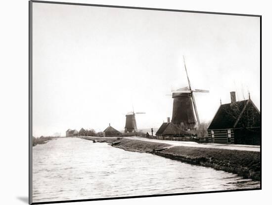 Windmills, Laandam, Netherlands, 1898-James Batkin-Mounted Photographic Print