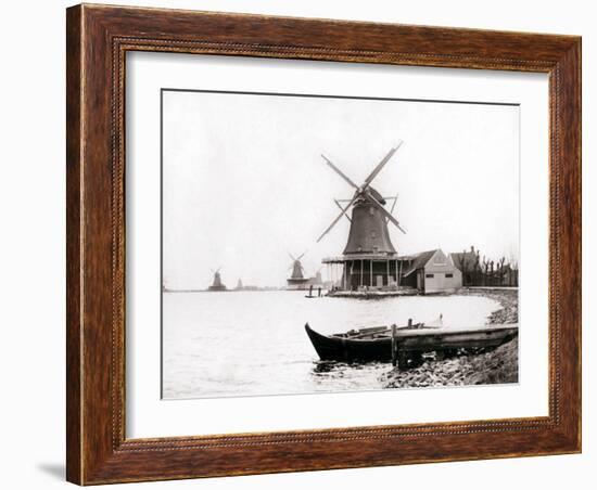 Windmills, Laandam, Netherlands, 1898-James Batkin-Framed Photographic Print