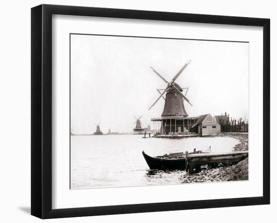 Windmills, Laandam, Netherlands, 1898-James Batkin-Framed Photographic Print