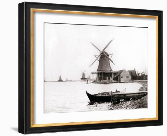 Windmills, Laandam, Netherlands, 1898-James Batkin-Framed Photographic Print