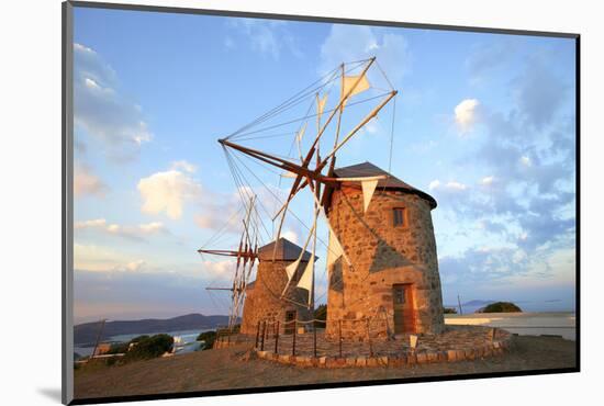 Windmills of Chora, Patmos, Dodecanese, Greek Islands, Greece, Europe-Neil Farrin-Mounted Photographic Print