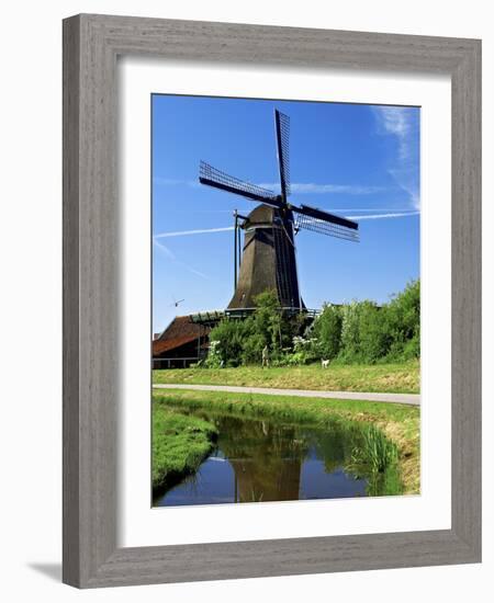 Windmills, Zaanse Schans, Zaanstad, Netherlands-Miva Stock-Framed Photographic Print