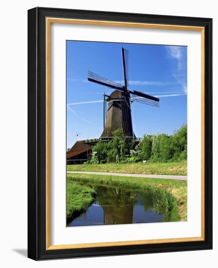 Windmills, Zaanse Schans, Zaanstad, Netherlands-Miva Stock-Framed Photographic Print