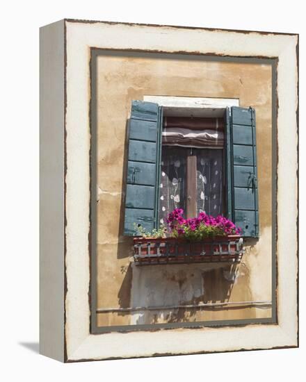 Window and Shutters, Venice, Veneto, Italy, Europe-Amanda Hall-Framed Premier Image Canvas