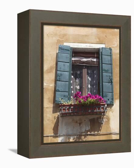 Window and Shutters, Venice, Veneto, Italy, Europe-Amanda Hall-Framed Premier Image Canvas