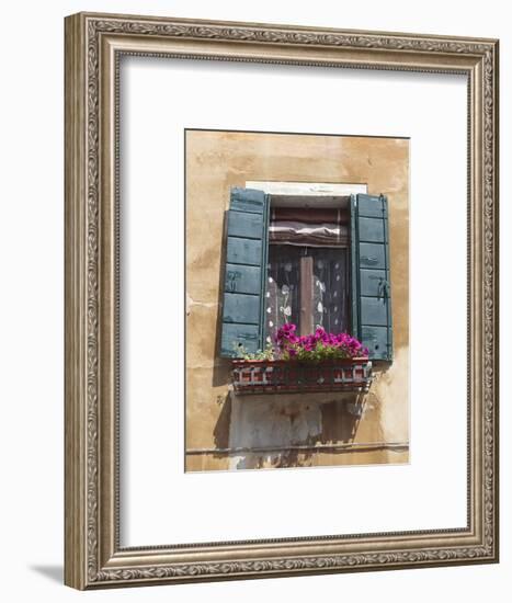 Window and Shutters, Venice, Veneto, Italy, Europe-Amanda Hall-Framed Photographic Print