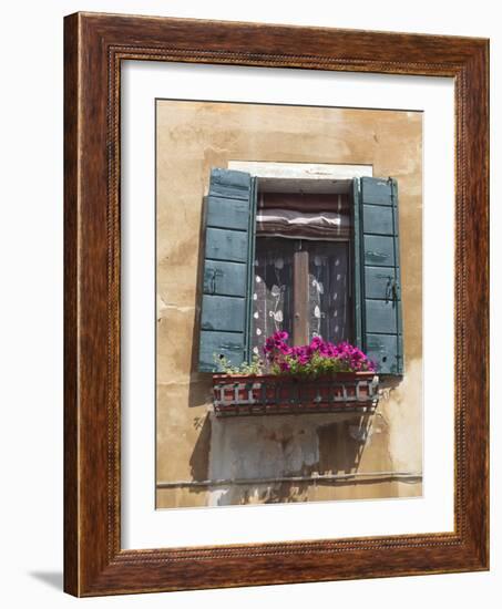 Window and Shutters, Venice, Veneto, Italy, Europe-Amanda Hall-Framed Photographic Print