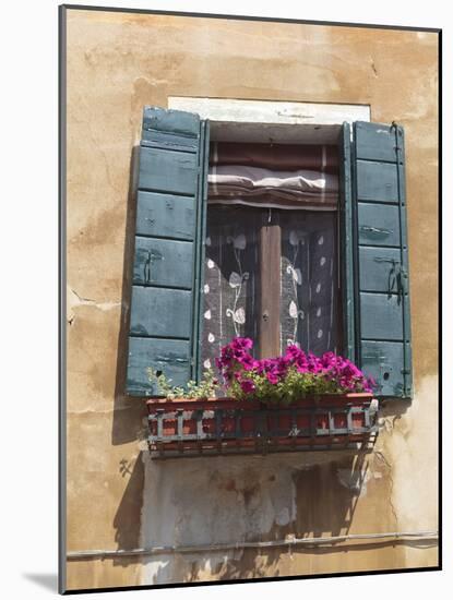 Window and Shutters, Venice, Veneto, Italy, Europe-Amanda Hall-Mounted Photographic Print