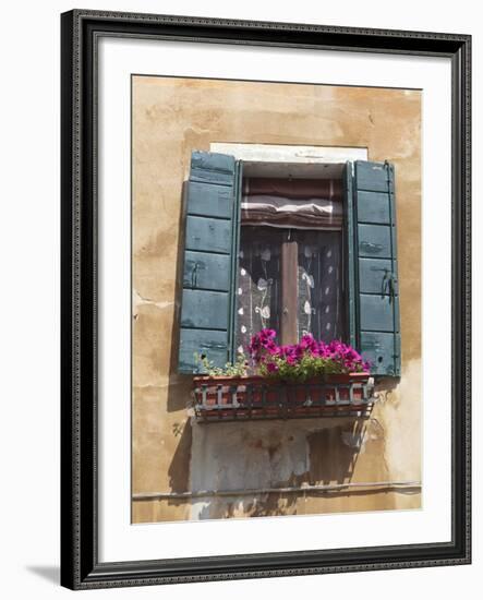 Window and Shutters, Venice, Veneto, Italy, Europe-Amanda Hall-Framed Photographic Print