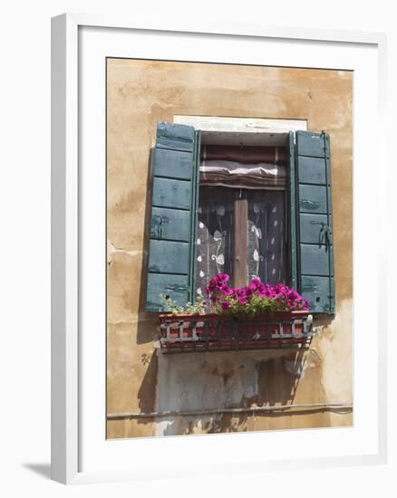 Window and Shutters, Venice, Veneto, Italy, Europe-Amanda Hall-Framed Photographic Print