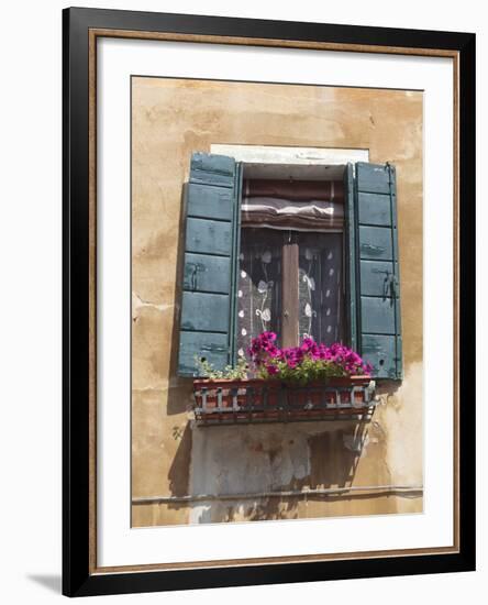 Window and Shutters, Venice, Veneto, Italy, Europe-Amanda Hall-Framed Photographic Print