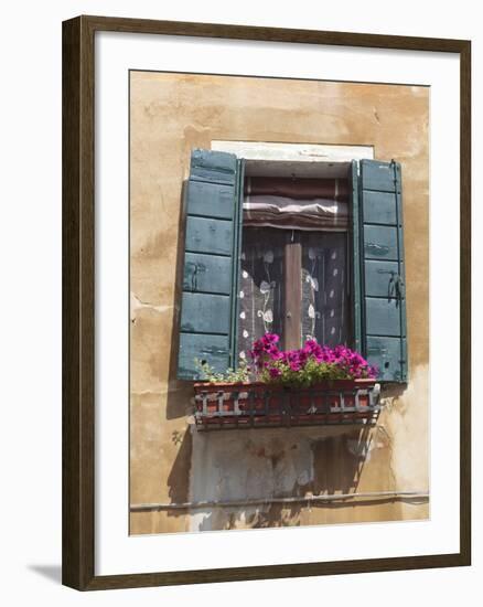 Window and Shutters, Venice, Veneto, Italy, Europe-Amanda Hall-Framed Photographic Print