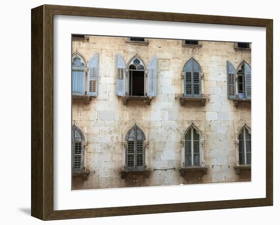 Window Arches in Old Town, Porec, Istria, Croatia, Europe-Stuart Black-Framed Photographic Print